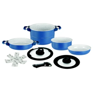 Brunner Camping Kochtopf Set Carezza Magnet 7tlg Durchmesser 20cm Blau - Bild 1 von 4