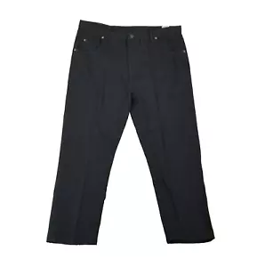 Wrangler jeans men's 44x30 authentic regular fit straight black denim pants - Picture 1 of 10