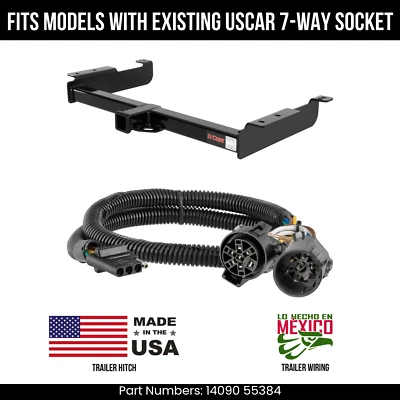 Enganche de remolque para GMC Savana 1500 03-14 con cableado de 4 pines con correa de enchufe USCAR Foto 1 de 4