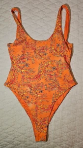 Ed Hardy Orange Firebird Phoenix One Piece Swim Suit Bathing Suit Size Small S - Picture 1 of 5