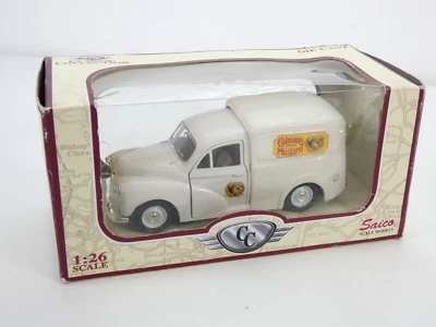 Coche de juguete Saico Morris Minor Van Colmans mostaza en caja 1:26 modelo vintage Foto 1 de 4