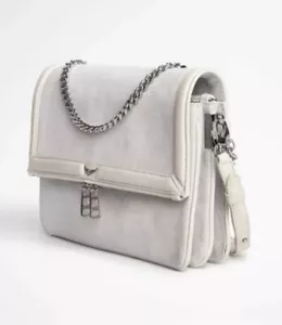 Bolso de mano Zadig & Voltaire Flash Rock novela cuero granulado y gamuza cadena sin asas - Imagen 1 de 8