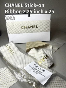 Chanel Klebeband 2,25" 10 Stück Bandeaux Weiß & Gold * Versiegelt - Bild 1 von 5