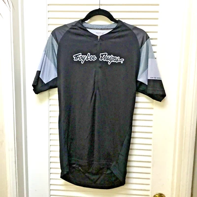 Camiseta deportiva Troy Lee Designs Ace - Gris Negra Grande Ciclismo Ropa deportiva Top Foto 1 de 4