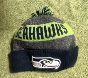 Seattle Seahawks bestickte Logos vorne hinten Beanie New Era Fleece gefüttert. OSFA - Bild 1 von 16
