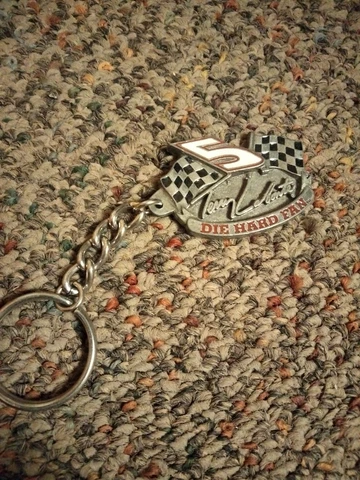 Vtg 90s Terry Labonte 5 Die Hard Fan Pewter Keychain Cover