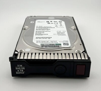 HPE 6TB 12G SAS 7.2K rpm LFF (3.5in) SC Midline Hard Drive 861754-B21 - Image 1 of 4