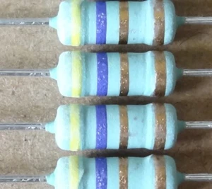 3 pcs 4.7 ohm (4R7) 1W wire wound Power Resistors.with flameproof coating - Picture 1 of 1
