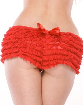 Pantalones Cortos Esponjosos con Volantes Botín Hinchado Ropa Interior con Lazo Mujeres XL Coqueta Nuevos sin Etiquetas Foto 1 de 4