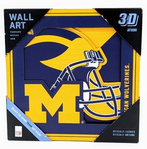 NCAA Michigan Wolverines 3D Logo Serie Wandbild - 12x12" - Bild 1 von 2