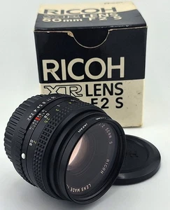 Vtg Ricoh XR Rikenon 50mm f/2.0 Pentax K Interchangeable Lens IOB Made in Japan - Picture 1 of 9
