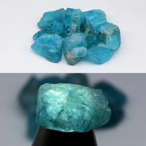 π 9pcs Lot 84.46ct Rough Natural Green Blue Apatite - Unheated, Madagascar Gems - Picture 1 of 6