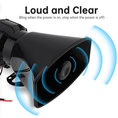 Altavoz Alarma Bocina 7 Sonido Sistema Micrófono Coche Electrónico 100W 12V Foto 1 de 4