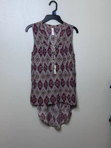 Blusa estampada sin mangas Xhilaration para mujer talla XS - Imagen 1 de 7