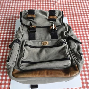 A. Kurtz Cedar Canvas Rucksack Green Backpack 19"x18"x6" - Picture 1 of 17