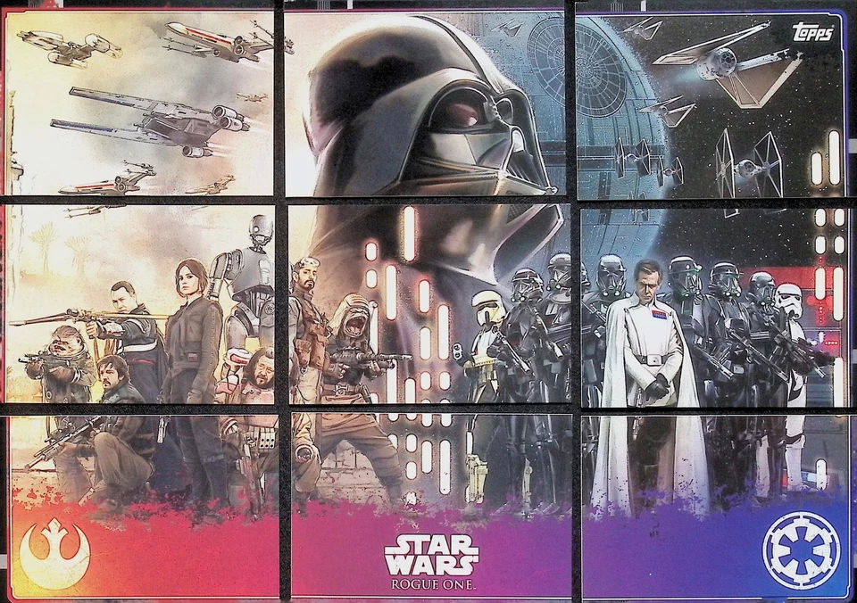 2016 Topps Star Wars: Rogue One UK Complete Puzzle 9x Cards (4) - Image 1 of 3