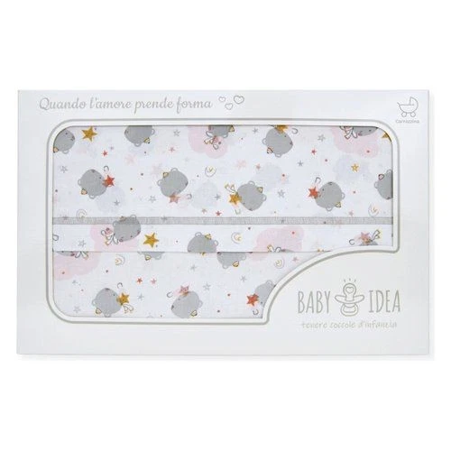 New Set lenzuola culla Baby Idea LCFR Fantasia rosa - Immagine 1 di 1