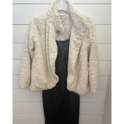 Chaqueta Cherokee Mujer Piel Sintética Crema Botón Frontal S/P Pequeña Pequeña Pequeña Foto 1 de 4