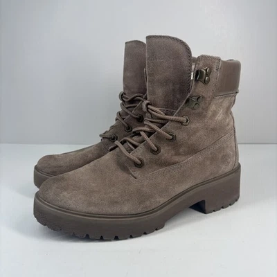 Timberland Carnaby Cool 6 pulgadas botas impermeables para mujer EE. UU. 9 gamuza topo A1SKB Foto 1 de 4
