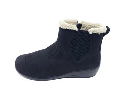 Drew Jayla Black Leather Shearling Lined Comfort Boots Womens Size 8.5 W - Image 1 of 4