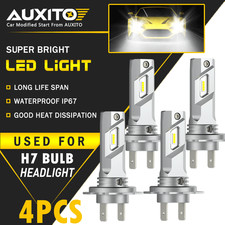AUXITO H7 LED Headlight KIT Combo Bulbs 6500K High Low Beam Super Bright White