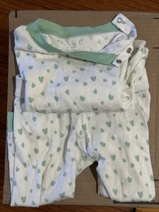 Lake Kids Pajamas Set Size 18-24 Months -- Green Hearts on White - Picture 1 of 7