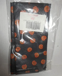 NUEVO Juego de dos servilletas de tela cuadradas Longaberger negras de calabaza de Halloween de 17" - Imagen 1 de 1