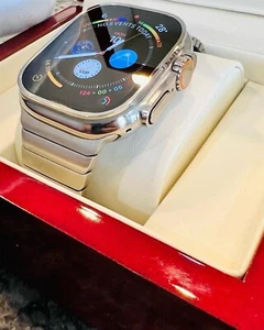 CUSTOM Apple Watch ULTRA 2 49mm Diamond Polished Mirror Finish Link Band - Picture 1 of 13
