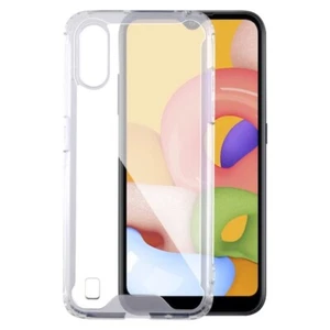 Samsung Galaxy A01 Phone Case Clear Hybrid Rubber Silicone TPU Protective Cover - Picture 1 of 7