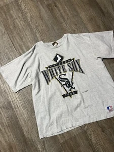 VINTAGE Chicago White Sox Shirt Mens XL White Nutmeg Big Graphic Tee USA - Picture 1 of 4