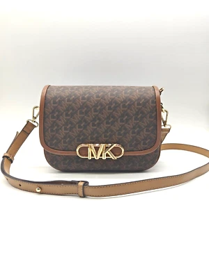 Bandolera pequeña MICHAEL KORS Parker logo monograma imitación cuero - marrón (modificado) Foto 1 de 4