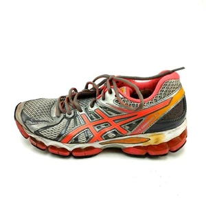 Asics Gel Nimbus 15 T3B5N Women's Running Shoes Gray Pink Orange US Size 9 Used - Picture 1 of 11