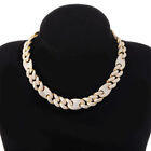 20mm Hop Hip 3AAA+ CZ Ice Out Miami Cuban Link Chain Necklace For Men Gold 20In