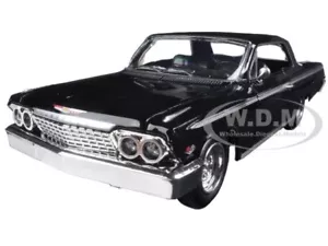 1962 CHEVROLET IMPALA SS BLACK 1/25 DIECAST MODEL CAR BY NEW RAY 71843 A - Picture 1 of 5
