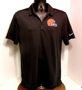 Cleveland Browns NIKE DRI FIT Black Polo Shirt SZ SMALL  NEW TAGS - Picture 1 of 4