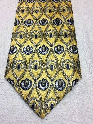 VAN HEUSEN CORBATA HOMBRE AMARILLA CON AZUL Y BLANCO 4 X 58 Foto 1 de 4