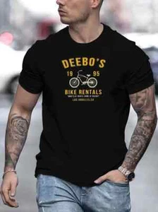Men's DEEBO Print Slim Fit Short-sleeve (Black - XL) - Picture 1 of 4