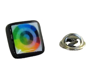 Handmade Tie Tack Lapel Pin Brooch Artist Color Wheel Original Photo Image - Picture 1 of 5