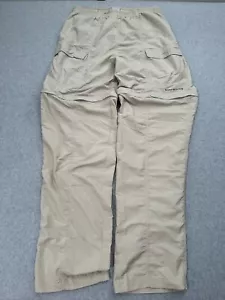 Columbia PFG Pants Mens Medium 32 L Tan Zip Off Cargo Convertibe Fishing Outdoor - Picture 1 of 16