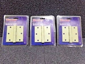 3PK 3-1/2" x 3-1/2" Butt Hinge Beige Enamel Finish, Full Mortise Mounting (RC) - Picture 1 of 5