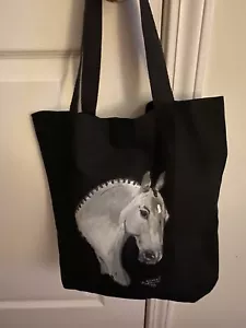 QUADRO CAVALLO DIPINTO TOTE TELA NERA SILVERI 1999 - Foto 1 di 4