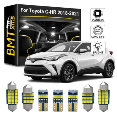 Paquete de 10 luces interiores LED blancas para Toyota C-HR CHR 2018-2022 con herramienta Foto 1 de 4