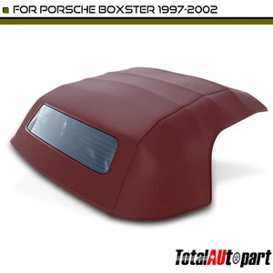 New Bordeaux Convertible Soft Top for Porsche Boxster 1997-2002 w/ Glass Window - Picture 1 of 8