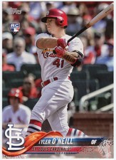TYLER O'NEILL RC 2018 TOPPS UPDATE SSP PHOTO VARIATION #/49 5X7 JUMBO CARD 