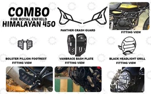 Accessories Combo Pack Of 4 Items Fit For "Royal Enfield New Himalayan 450" - Picture 1 of 22