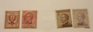 ITALY Aegean Islands COO Scott: 1, 3, 7, 8, MLH, Lot28, Cat $15.95 - Picture 1 of 1