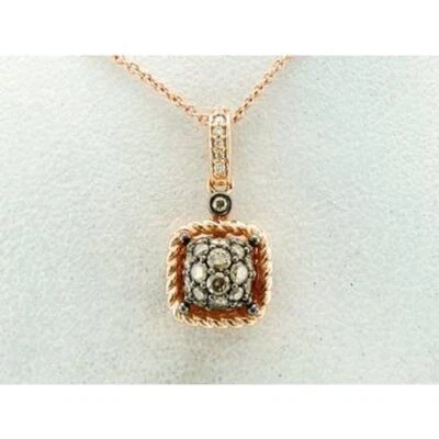Collar Colgante LeVian Oro Rosa 14K G-H SI1 Diamante Chocolate 0.43 cts 18" Foto 1 de 4