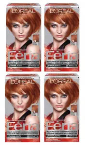 4 x L’oreal Paris Feria Deep Copper Blonde #74 3x Highlights Hair Color Shimmer - Picture 1 of 1