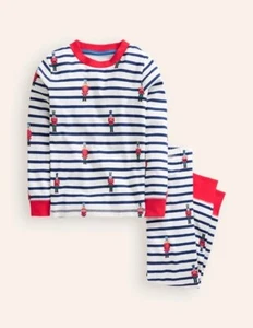 Boden Kids Snug Long John Pajamas Breton Soldiers Size 8 Years New - Picture 1 of 4