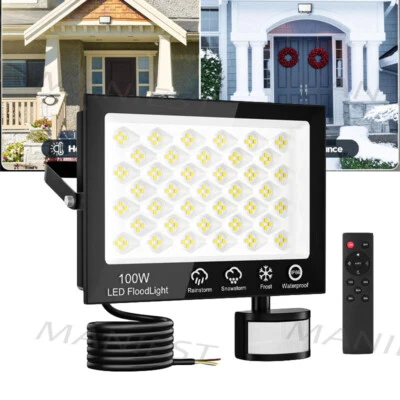 WOWSPEED Inundador LED con Detector de Movimiento Foco Exterior Faro Lámpara + Mando a Distancia